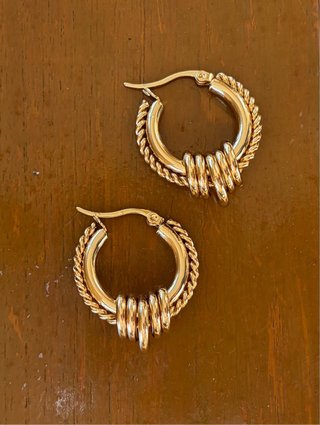 Pendientes aro Balzac Paris dorados