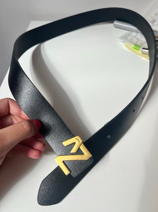 Cinturón Zadig & Voltaire Negro con Hebilla Dorada