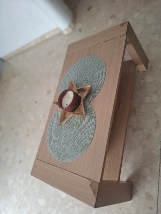 Mesa centro elevable madera y cristal