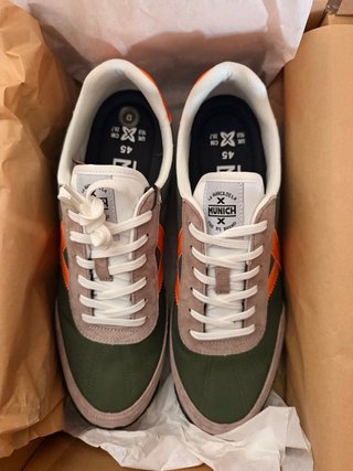 Zapatillas Munich Verdes y Naranjas Nuevas