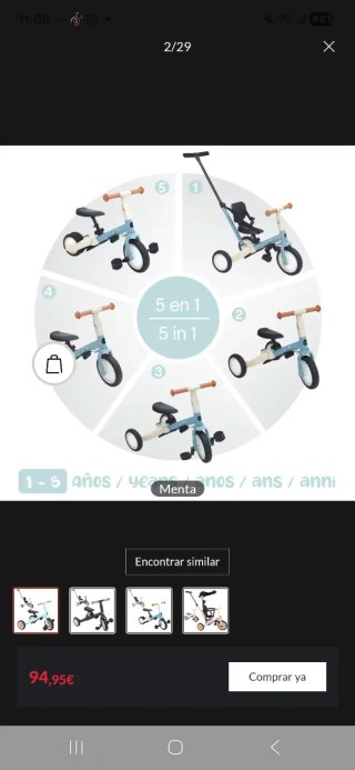 Triciclo Evolutivo Olmitos GYRO 5 en 1
