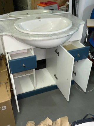 Mueble de baño 80cm con lavabo y espejo
