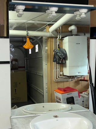 Mueble de baño 80cm con lavabo y espejo