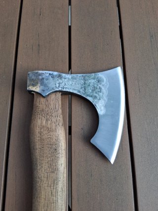 Hacha vikinga madera 50cms, filo 17cms