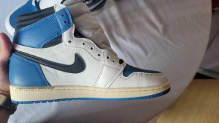 Nike Air Jordan 1 High Blu/Bianco Taglia 43