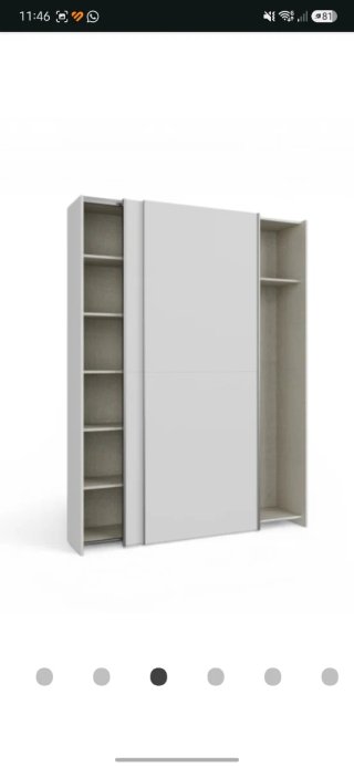 Armario blanco mate de puertas correderas