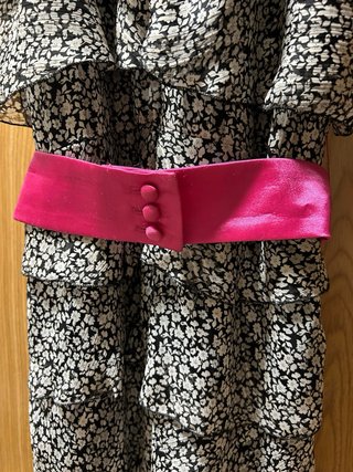 Vestido midi fiesta volantes floral