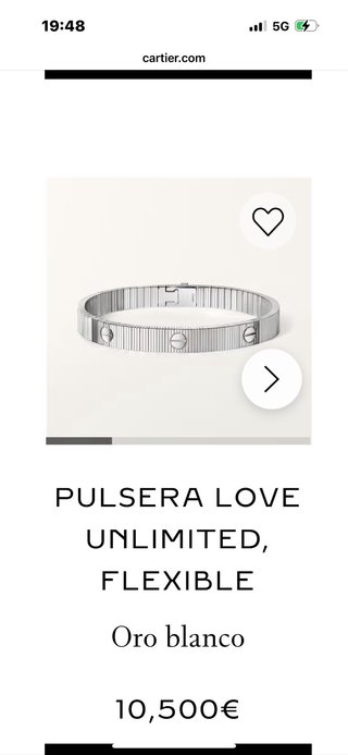 Pulsera Cartier Love Flexible oro blanco