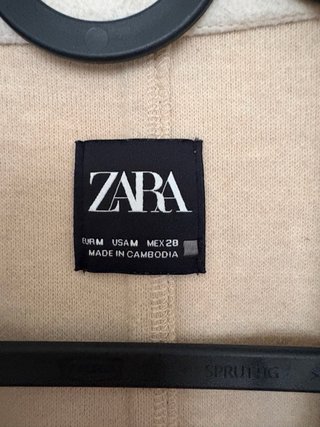 Abrigo Zara Beige Talla M