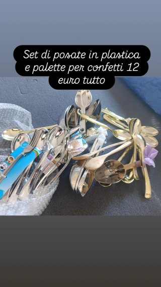 Set posate e palette plastica 12 euro