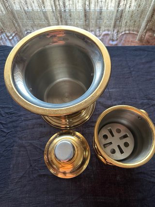 Set Champañera, Coctelera y Cubitera Metálicos