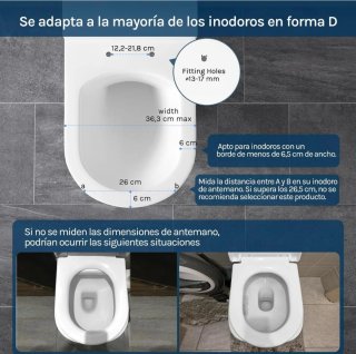 Tapa WC Woltu Cierre Suave Blanca