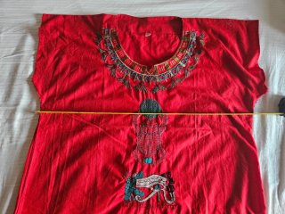 Vestido Egipcio Bordado Talla XL