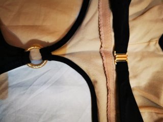 Trikini Nero Mitex con Dettagli Dorati