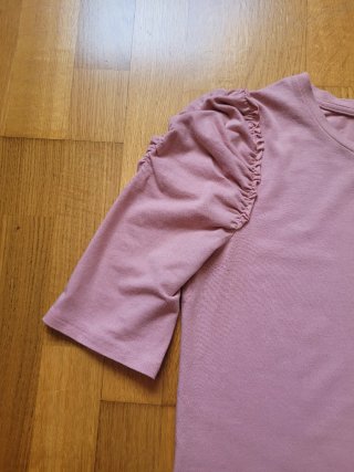 Camiseta Zara manga globo rosa