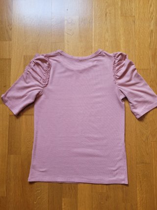 Camiseta Zara manga globo rosa