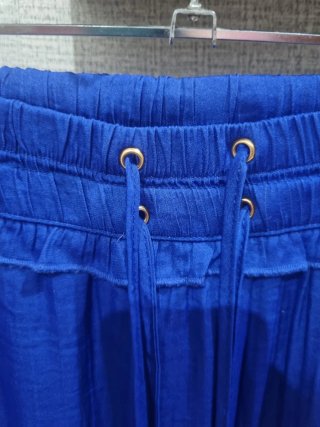 Falda larga azul Cortefiel