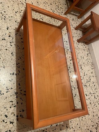 Mesa de centro madera y cristal