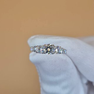 Anillo Plata 7 Moissanitas Talla 12