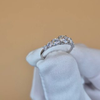 Anillo Plata 7 Moissanitas Talla 12