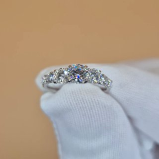 Anillo Plata 7 Moissanitas Talla 12