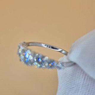 Anillo Plata 7 Moissanitas Talla 12