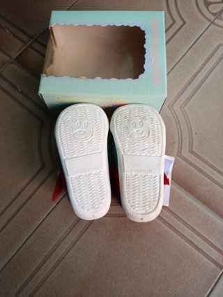 Zapatitos de bebé con dibujo de pájaro