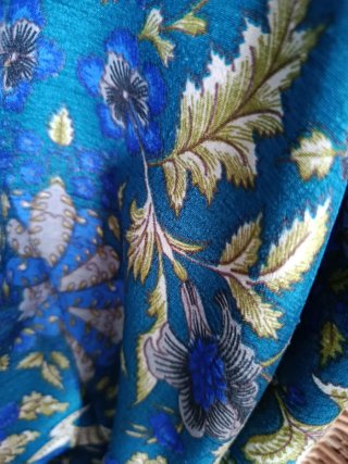 Adolfo Dominguez Top Seda Turquesa Talla 36