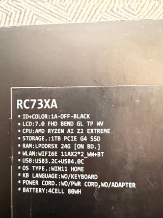 Xbox Rog ally X