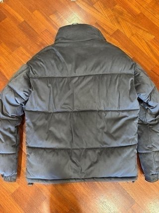 Piumino Zara effetto scamosciato grigio