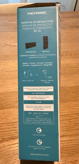 Antena Interior Metronic XP 92 UHD 4K.