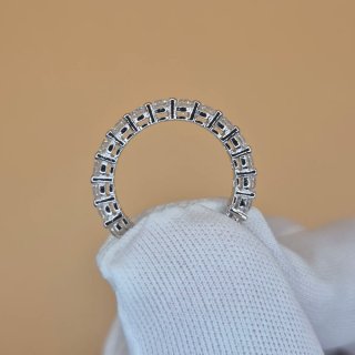 Anillo Eternity Plata Moissanitas 3mm