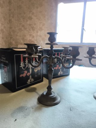 Candelabros de plata (2 unidades)