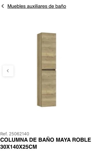 Mueble auxiliar madera baño