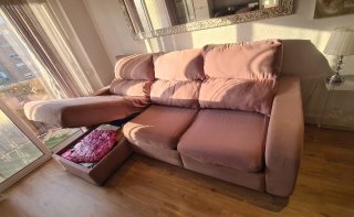 Sofá Chaise Longue Rosa