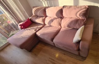 Sofá Chaise Longue Rosa