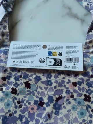 Borsa Flying Tiger Fantasia Floreale Blu