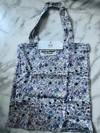 Borsa Flying Tiger Fantasia Floreale Blu