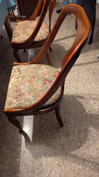 Mesa vintage ágata y 6 sillas comedor