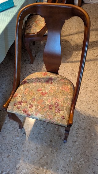 Mesa vintage ágata y 6 sillas comedor