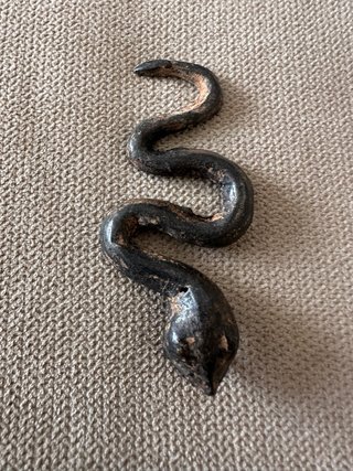 Figura Serpiente Bronce Arte Africano