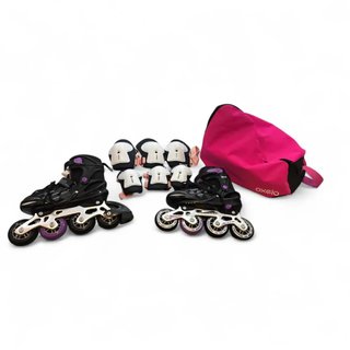 PATINES EN LINEA TIJUANA GLS TALLA 34/37 CON FUNDA Y PROTECCIONES