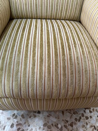 Sillón Orejero Individual Tela Rayas