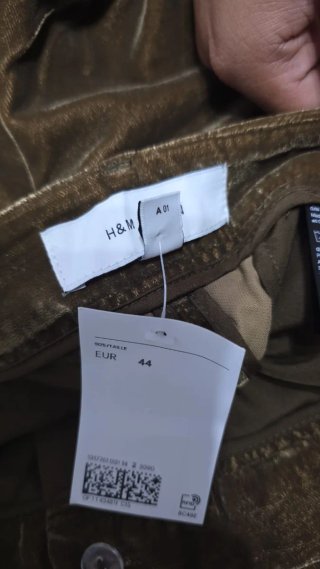 Pantaloni H&M velluto vita alta marroni EUR 44