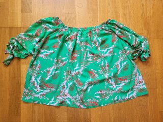 Blusa Zara Hombros Descubiertos Estampado Floral