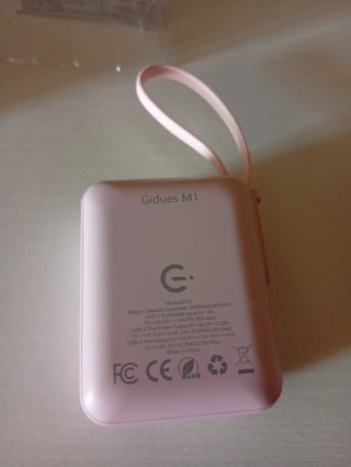 Cargador Portátil Gidues 10000mAh Rosa