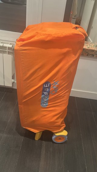 Cuna de viaje Bebé Due naranja