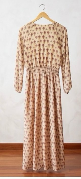 Vestido Boho Slowlove Beige/Rosa talla M
