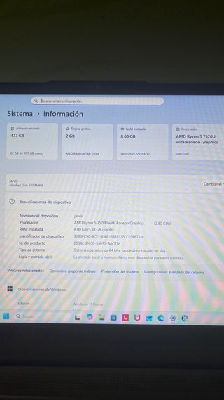 Portátil Lenovo IdeaPad Slim 15amn8 | 8GB RAM