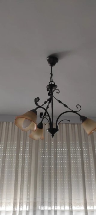 Lámpara de salón cristal y metal